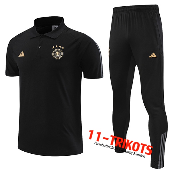 Deutschland Poloshirt Schwarz 2022/2023