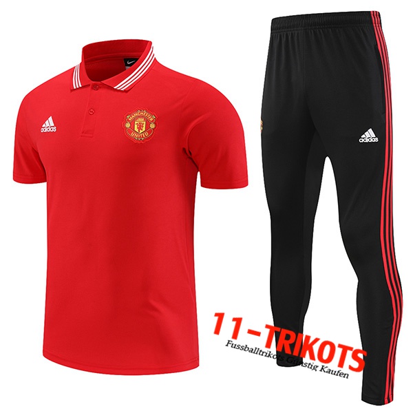 Manchester United Poloshirt Rot 2022/2023