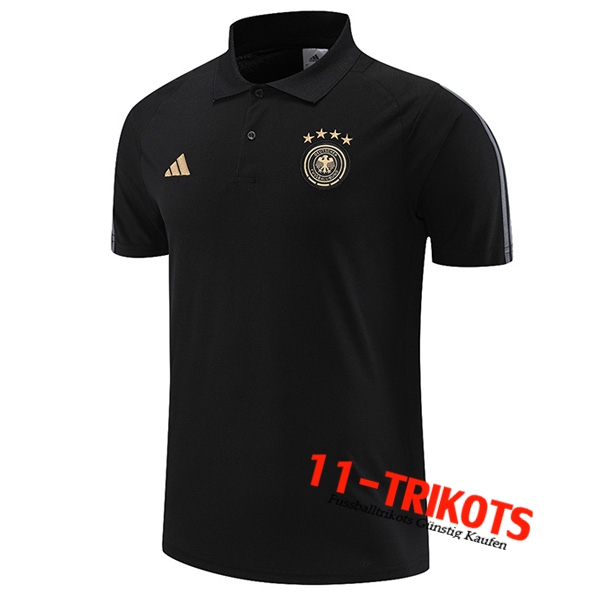 Deutschland Poloshirt Schwarz 2022/2023