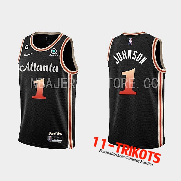 Trikots Atlanta Hawks (JOHNSON #1) 2022/23 Schwarz