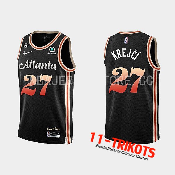 Trikots Atlanta Hawks (KREJCI #27) 2022/23 Schwarz