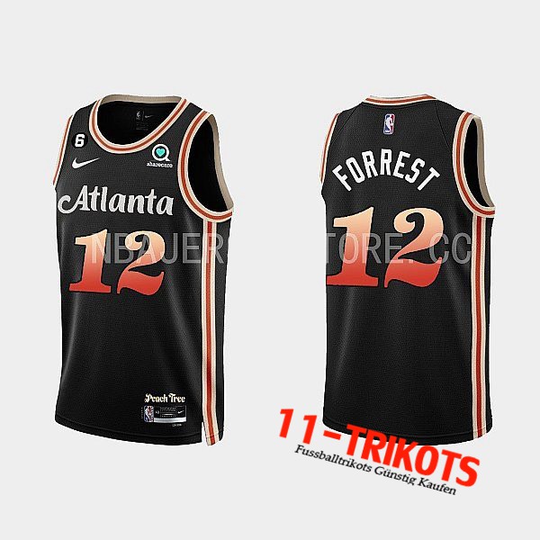 Trikots Atlanta Hawks (FORREST #12) 2022/23 Schwarz