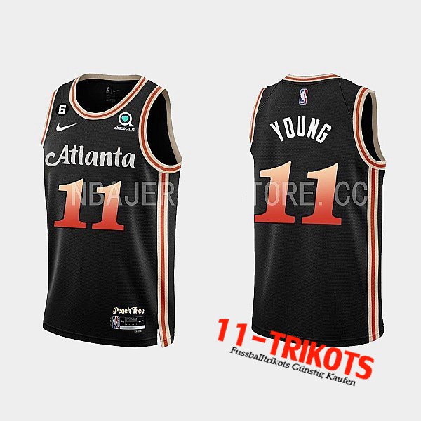 Trikots Atlanta Hawks (YOUNG #11) 2022/23 Schwarz