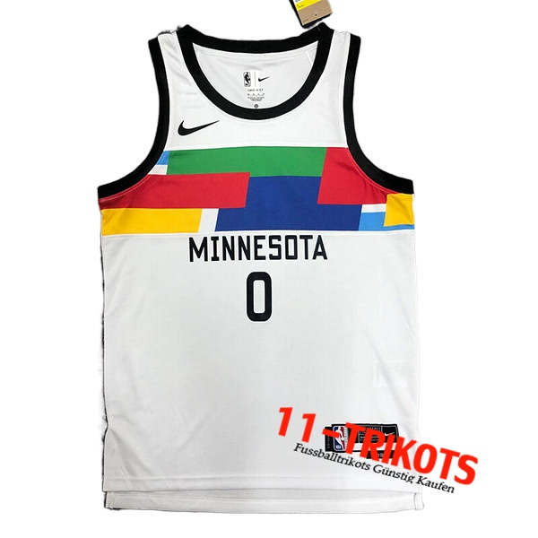 Trikots Minnesota Timberwolves (RUSSELL #0) 2022/23 Weiß