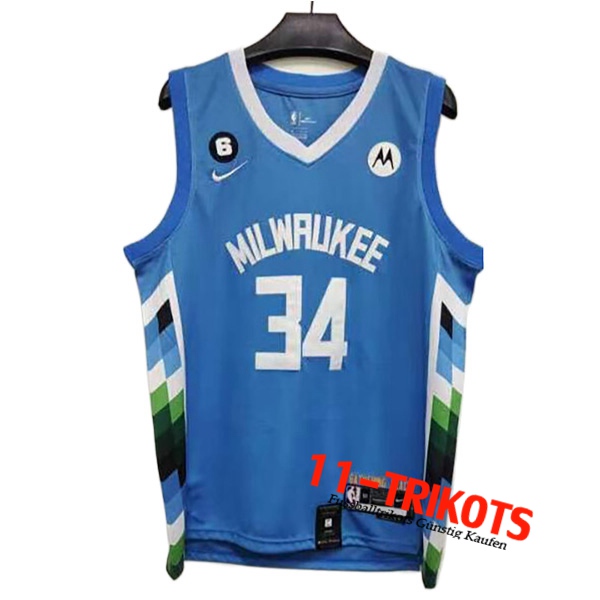 Trikots Milwaukee Bucks (ANTETOKOUNMPO #34) 2022/23 Blau