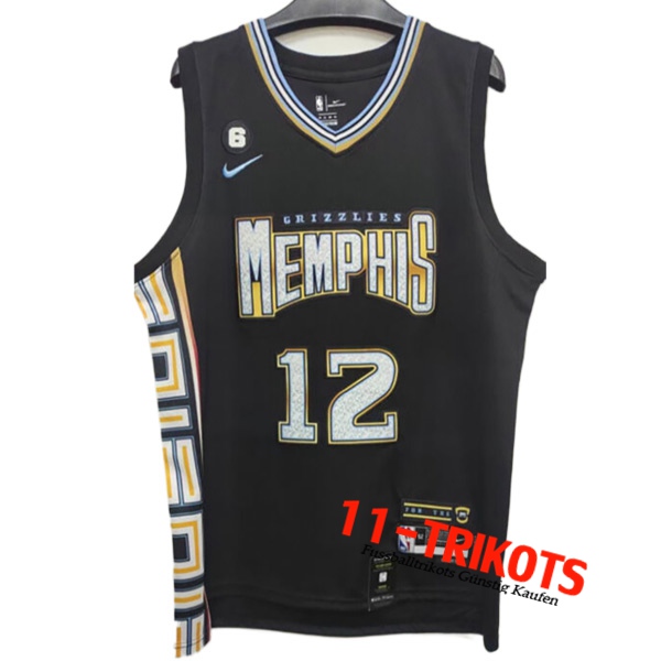 Trikots Memphis Grizzlies (MORANT #12) 2022/23 Schwarz