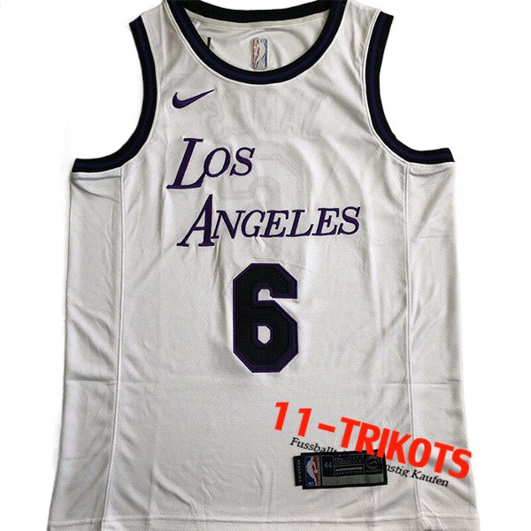 Trikots Los Angeles Lakers (JAMES #6) 2022/23 Weiß