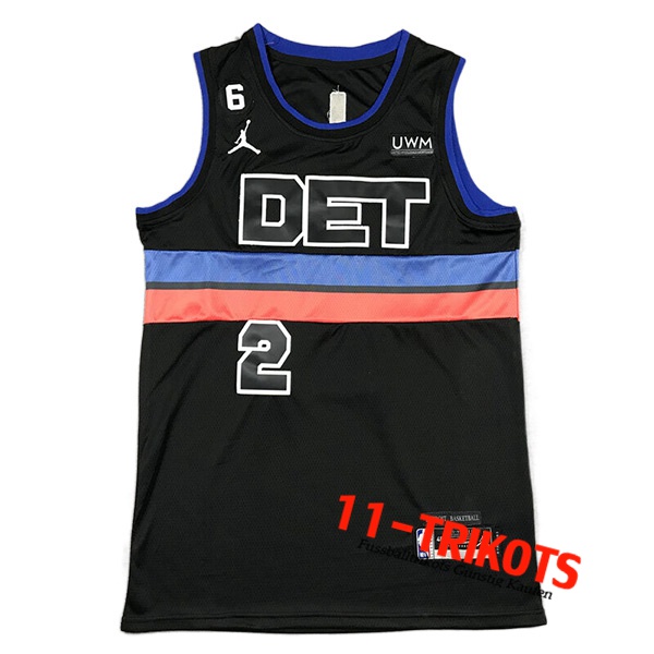 Trikots Detroit Pistons (CUNNINGHAM #2) 2022/23 Schwarz