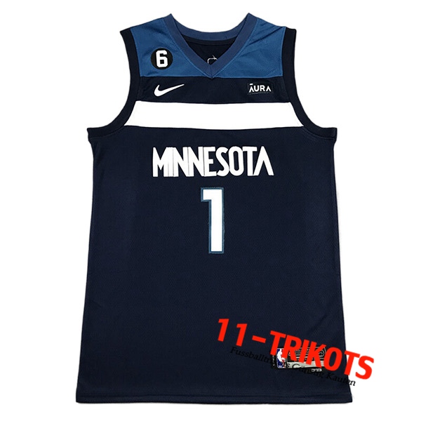 Trikots Minnesota Timberwolves (EDWARDS #1) 2022/23 Schwarz