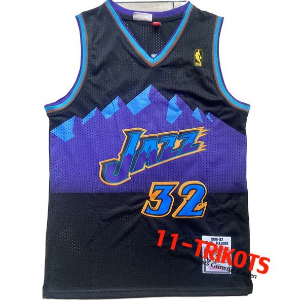 Trikots Utah Jazz (MALONE #32) 2022/23 Schwarz/lila