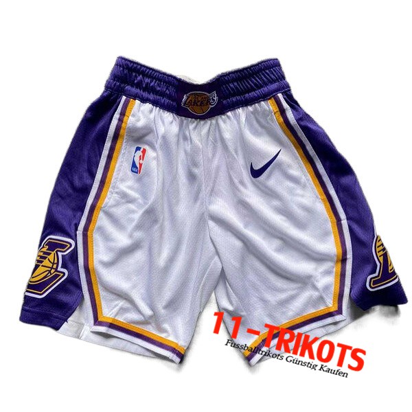 Shorts NBA Los Angeles Lakers Weiß/lila