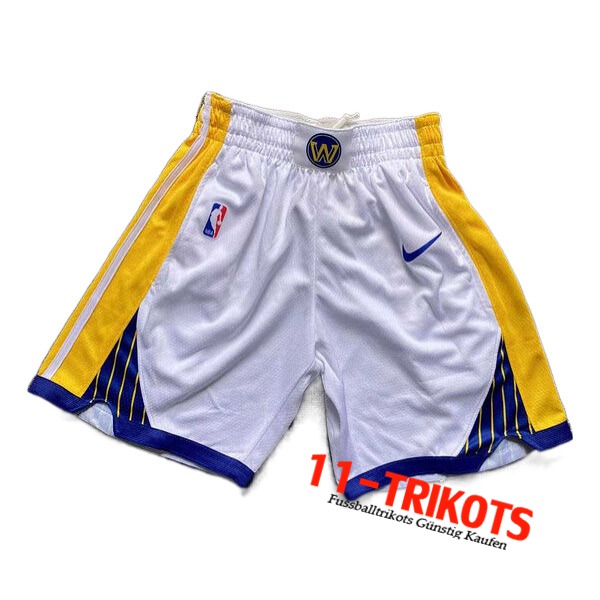 Shorts NBA Golden State Warriors Weiß/Gelb