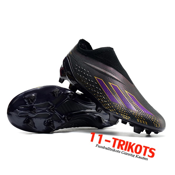 Adidas Fußballschuhe X Speedportal .1 2022 World Cup Boots FG Schwarz/lila -02