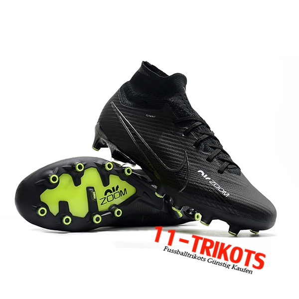 Nike Fußballschuhe Air Zoom Mercurial High Gang Superfly IX Elite AG Schwarz