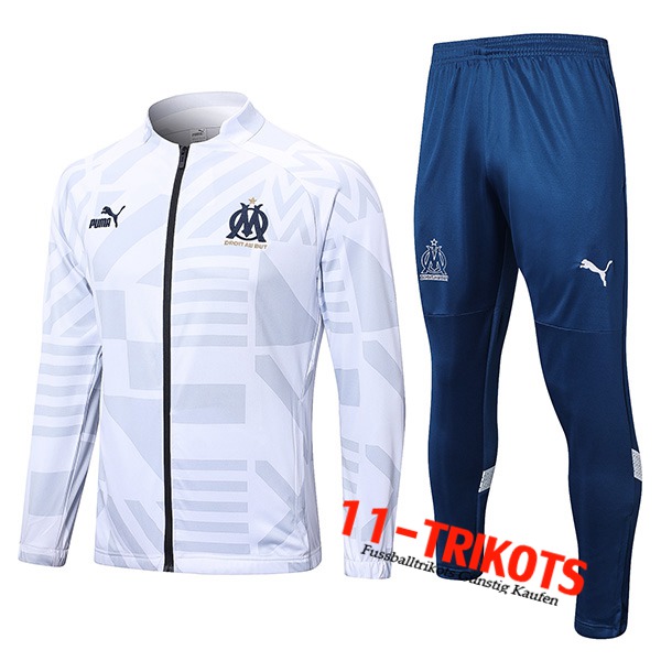 Marseille Trainingsanzug (Jacke) Weiß 2022/2023