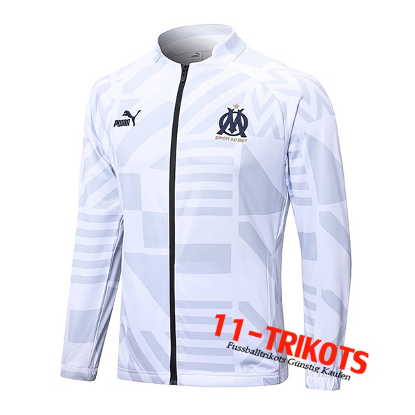 Marseille Trainingsjacke Weiß 2022/2023
