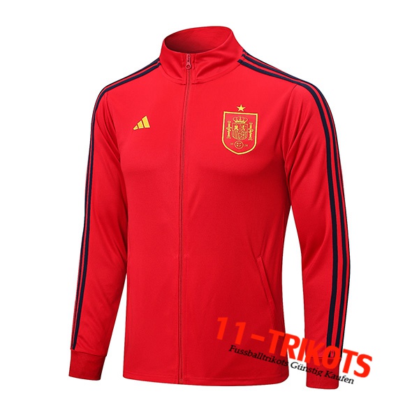 Spanien Trainingsjacke Rot 2022/2023