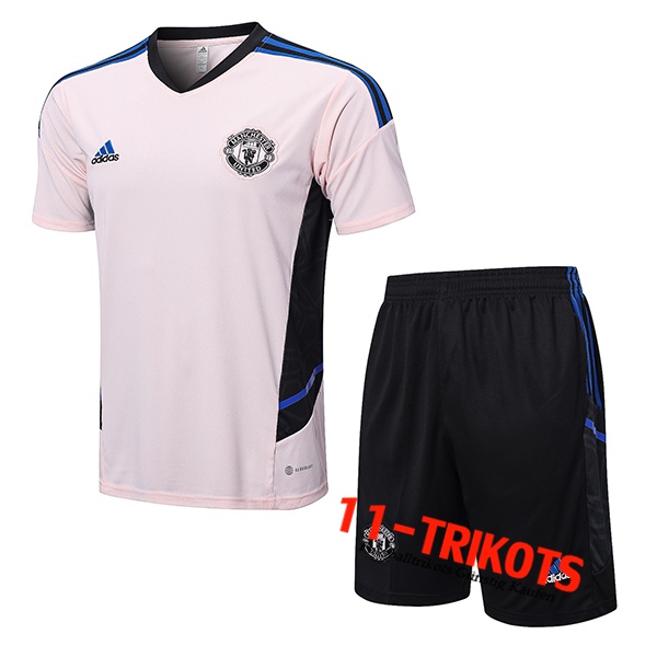 Manchester United Trainingstrikot + Shorts Rosa 2022/2023