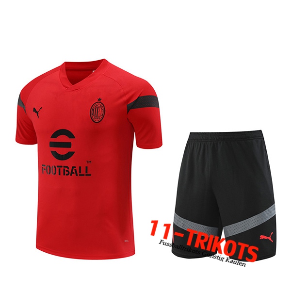 AC Milan Trainingstrikot + Shorts Rot 2022/2023