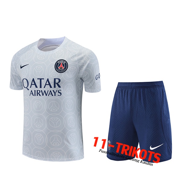 PSG Trainingstrikot + Shorts Grau 2022/2023