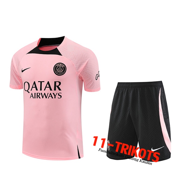 PSG Trainingstrikot + Shorts Rosa 2022/2023