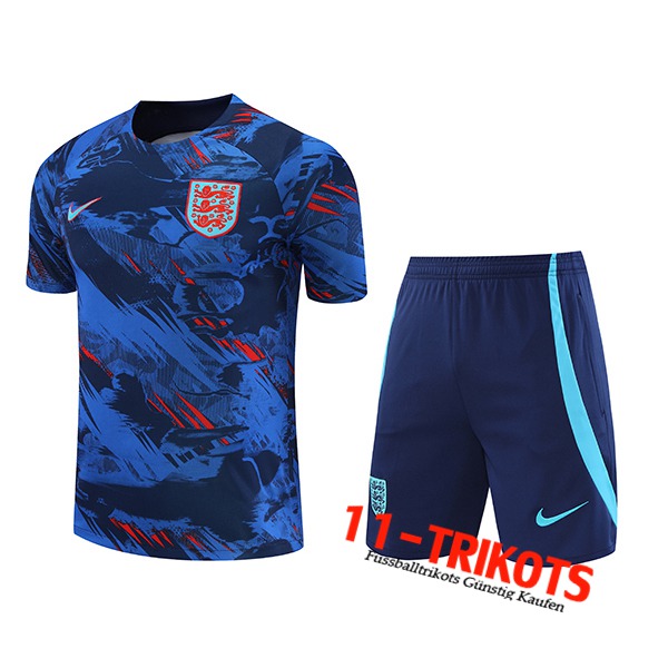 Britannien Trainingstrikot + Shorts Blau/Rot 2022/2023