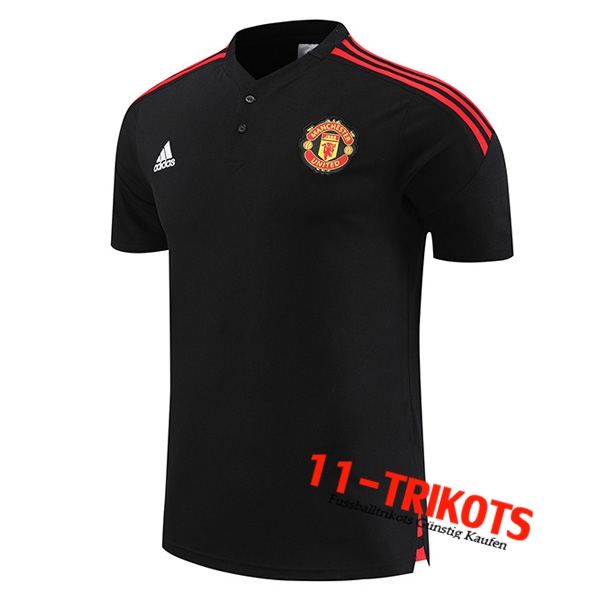 Manchester United Poloshirt Schwarz 2022/2023