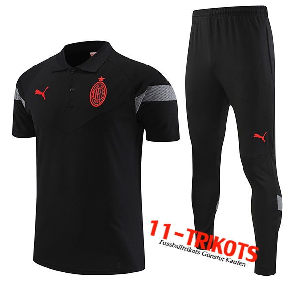 AC Milan Poloshirt Schwarz 2022/2023
