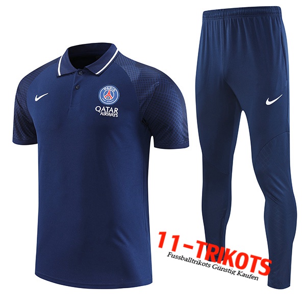 PSG Poloshirt Navy blau 2022/2023