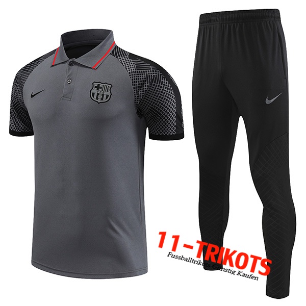 FC Barcelona Poloshirt Dunkelgrau 2022/2023