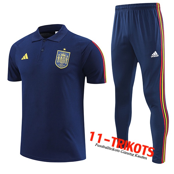 Spanien Poloshirt Navy blau 2022/2023