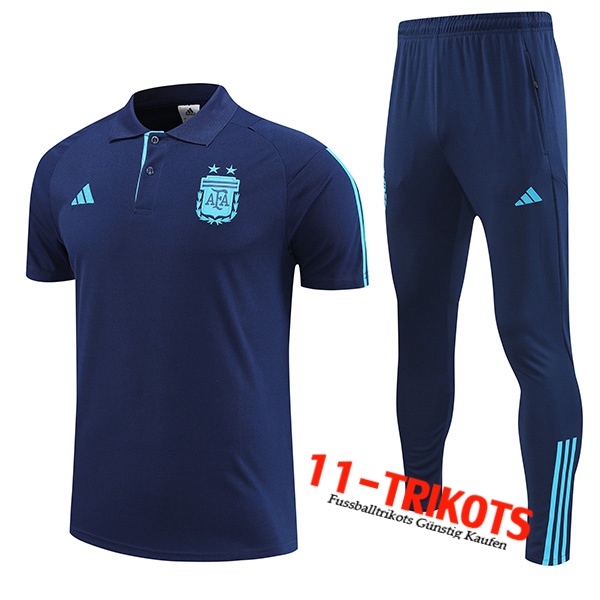Argentinien Poloshirt Navy blau 2022/2023