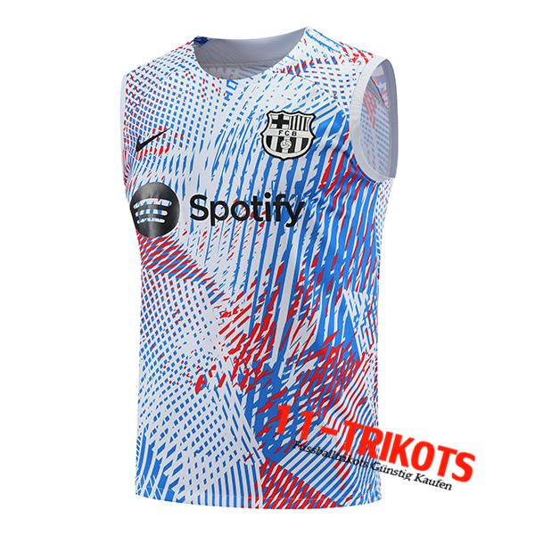 PSG Trainings-Tanktop Weiß/Rot/Blau 2022/2023