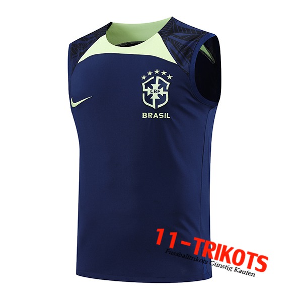 Brasilien Trainings-Tanktop Navy blau 2022/2023