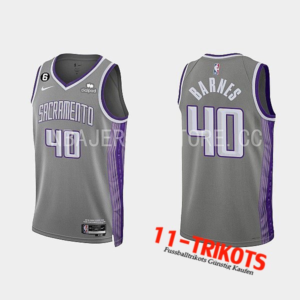 Trikots Sacramento Kings (BARNES #40) 2022/23 Grau