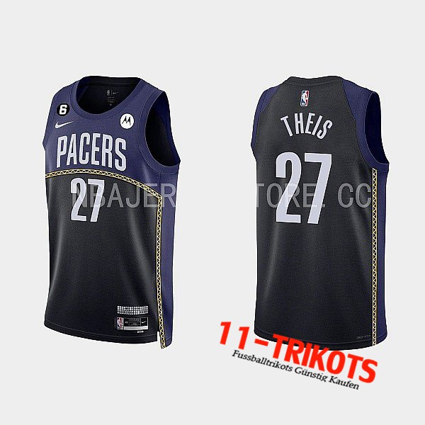 Trikots Indiana Pacers (THEIS #27) 2022/23 Schwarz/Blau