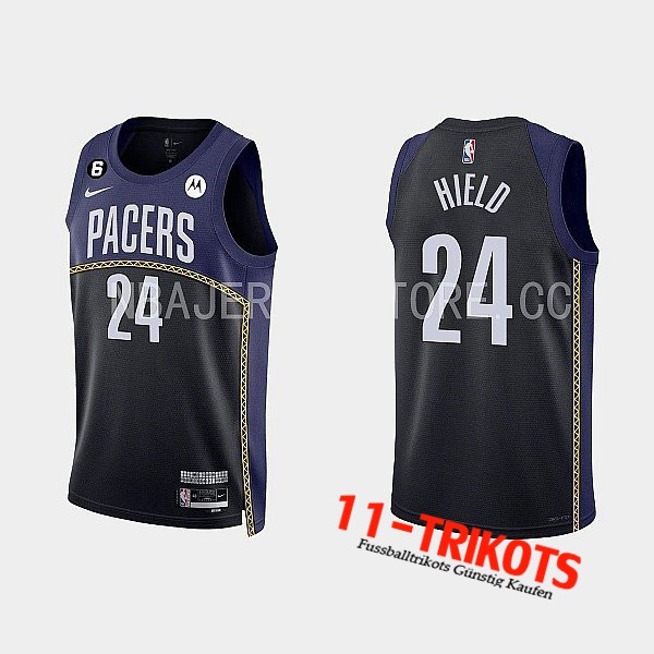 Trikots Indiana Pacers (HIELD #24) 2022/23 Schwarz/Blau