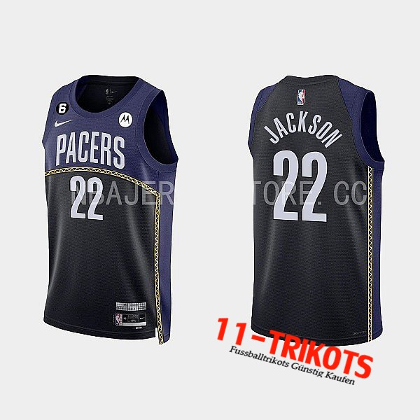 Trikots Indiana Pacers (JACKSON #22) 2022/23 Schwarz/Blau