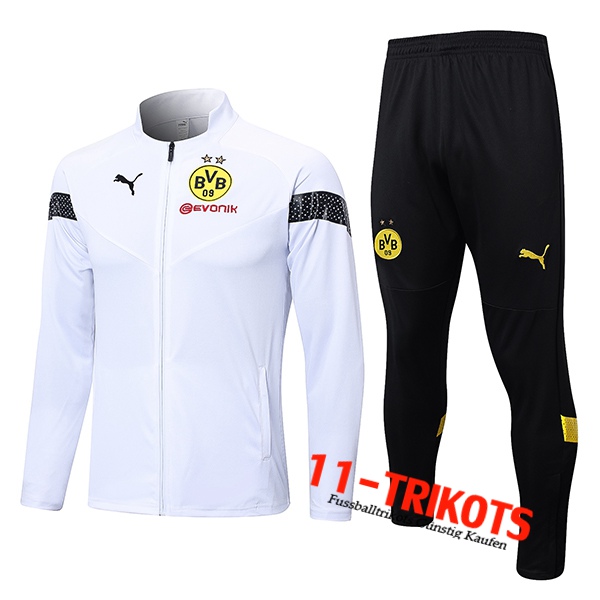 Dortmund Trainingsanzug (Jacke) Weiß 2022/2023