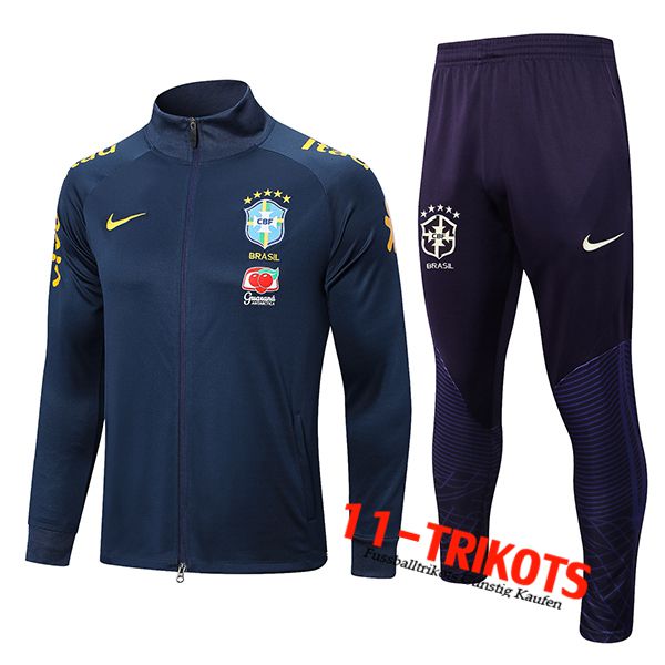 Brasilien Trainingsanzug (Jacke) Navy blau 2022/2023