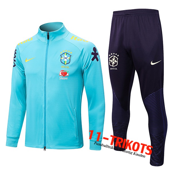 Brasilien Trainingsanzug (Jacke) Hellblau 2022/2023