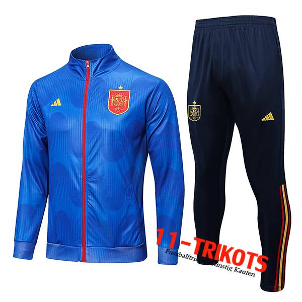 Spanien Trainingsanzug (Jacke) Blau 2022/2023