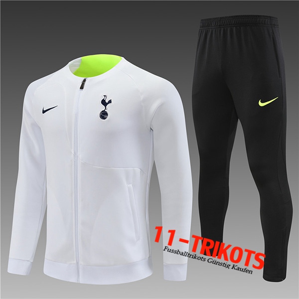 Tottenham Hotspurs Trainingsanzug (Jacke) Kinder Weiß 2022/2023