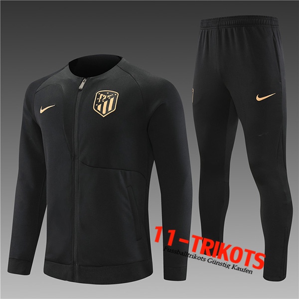 Atletico Madrid Trainingsanzug (Jacke) Kinder Schwarz 2022/2023