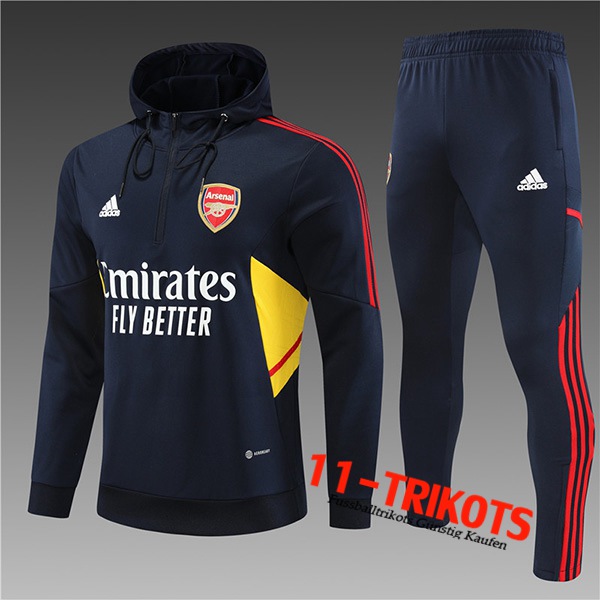 Arsenal Trainingsanzug Mit Kapuze Kinder Navy blau 2022/2023