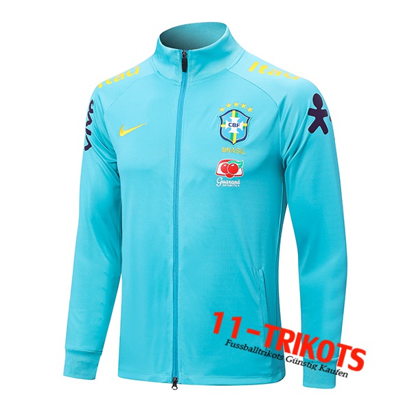 Brasilien Trainingsjacke Hellblau 2022/2023