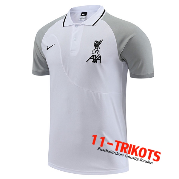 FC Liverpool Poloshirt Weiß/Grau 2022/2023