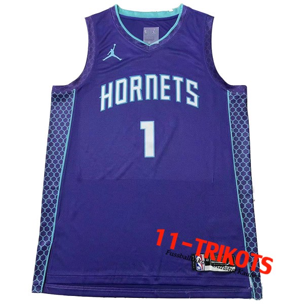 Trikots Detroit Charlotte Hornets (BALL #1) 2022/23 Blau