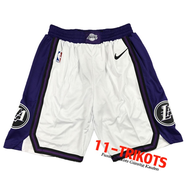 Shorts NBA Los Angeles Lakers Weiß/Blau
