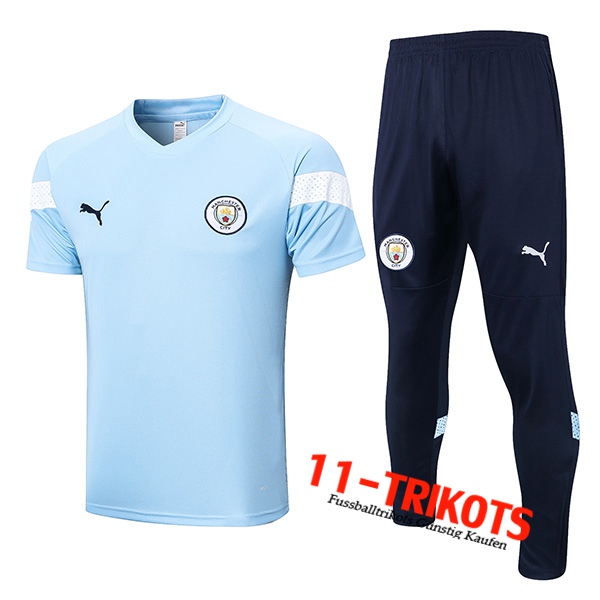 Manchester City Trainingstrikot + Hose Hellblau 2022/2023